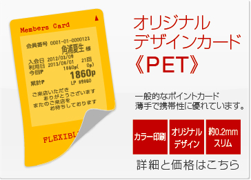 薄くて財布のじゃまにならない一番人気の厚さ0.25mmペットリライトポイントカード